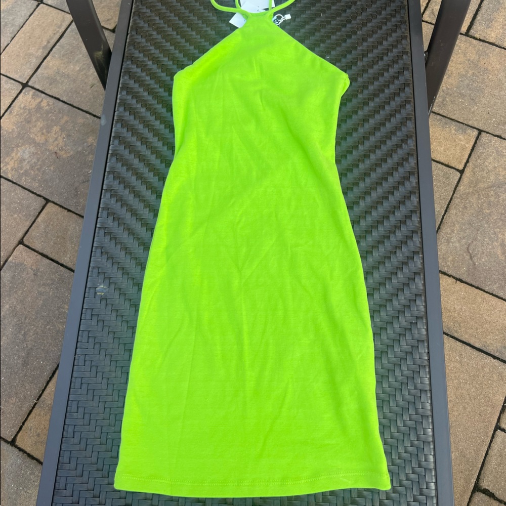 ZARA green bodycon dress